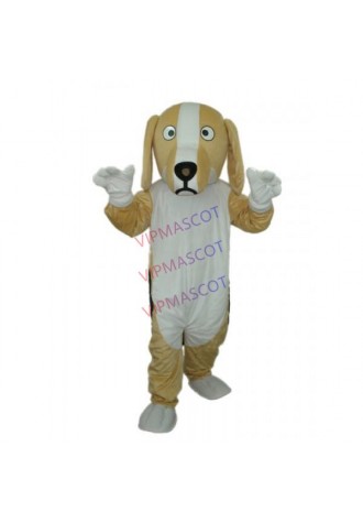 Cheap Khaki and White Dog Mascot Adult Costume Online