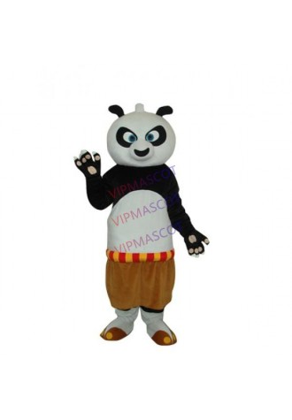 Version Short Wool Kung Fu Panda Mascot Adult Costume