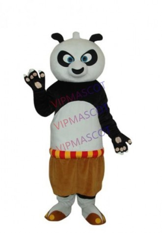 Version Short Wool Kung Fu Panda Mascot Adult Costume