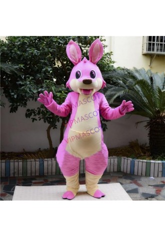 Pink Cartoon Kangaroo Mascot Costume