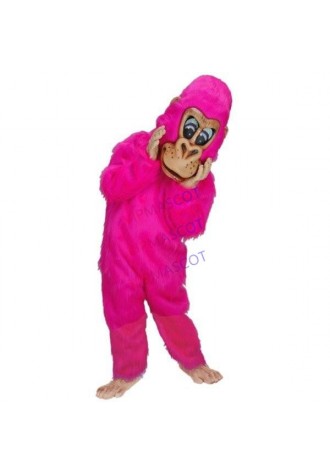 Pink Gorilla Mascot Costume