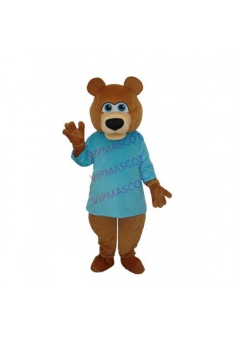 Mr.Bear in Blue T-shirt Mascot Adult Costume Online