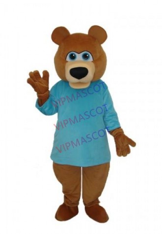 Mr.Bear in Blue T-shirt Mascot Adult Costume Online