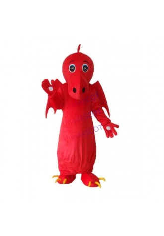 Red Chinese Dragon Mascot Adult Costume