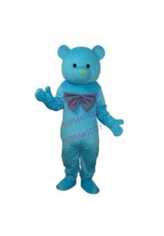 Happy Blue Bear Mascot Adult Costume Online