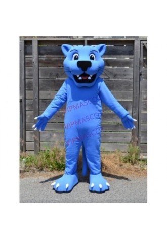 Blue Panther Mascot Costume Leopard