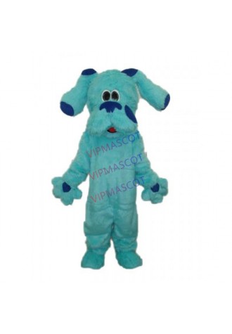 Version Long Hair Blue Dog Mascot Adult Costume Online