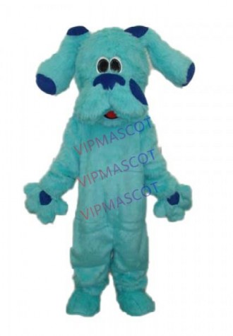 Version Long Hair Blue Dog Mascot Adult Costume Online