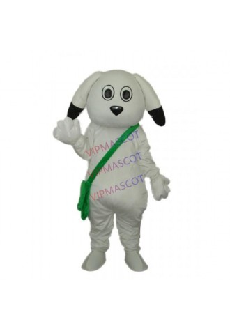 Green Bag White Dog Mascot Adult Costume Online