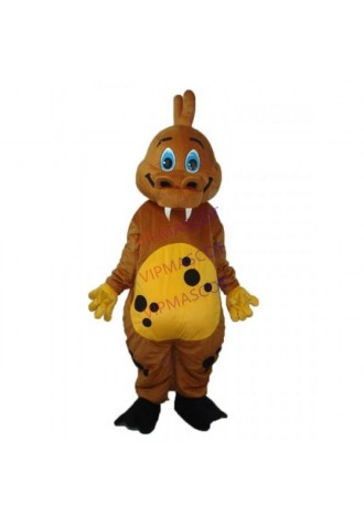 Golden Brown Dinosaur Mascot Adult Costume Online