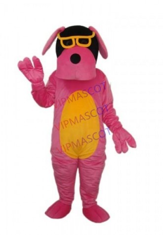 Glasses Dog Mascot Adult Costume Online