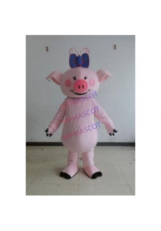 Character Adult Cute Pink Pig Mascot Costume