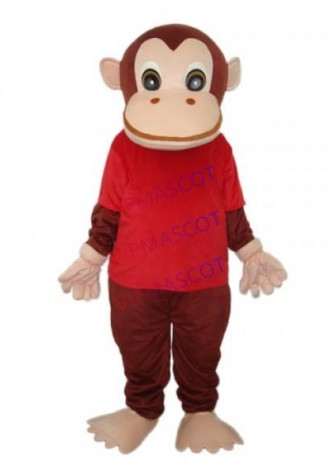Red Vest Gorilla Mascot Adult Costume