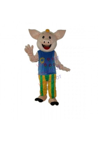Cheap Cocoa Male Pig Mascot Adult Costume