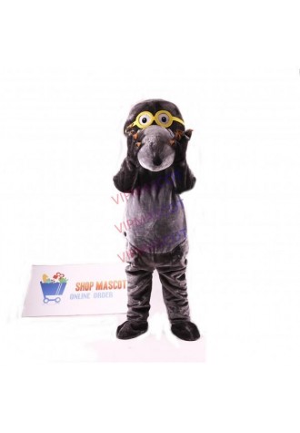 Glasses Mole Mascot Costume 