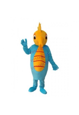 Seahorse Costume blue seahorse Mascot for adult Costume full-fle Online