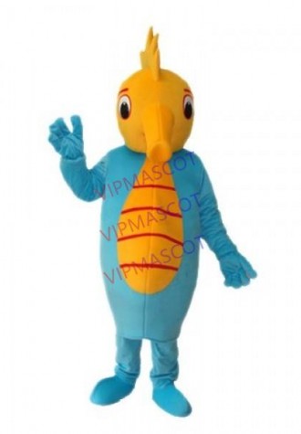 Seahorse Costume blue seahorse Mascot for adult Costume full-fle Online