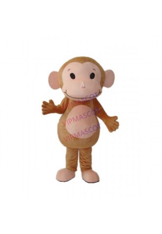 Little Brown Monkey Mascot Adult Costume