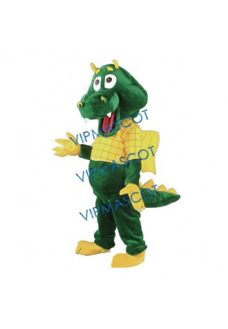 Green Cute Dragon Mascot Costume