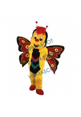 Cute Happy Butterfly Mascot Costume