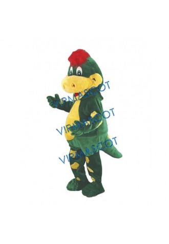 Cute Green Dragon Mascot Costume