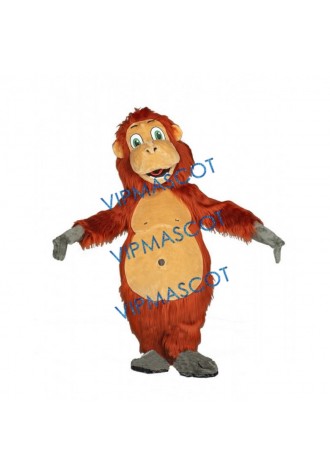 Long Plush Orangutan Mascot Costume