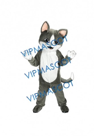 Gray Cat Mascot Costume