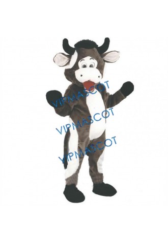 brown cow mascot costume