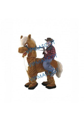 Brown Horseback Mascot Costume