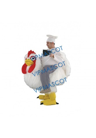 Happy Cute Chicken back Mascot Costume
