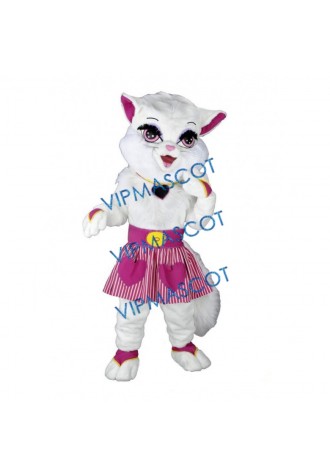 Cat White Mascot Costume