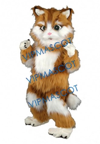 Long Plush Cat Mascot Costume