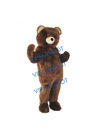 Brown Power Bear Mascot Costume
