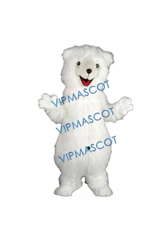 Shaggy Polar Bear Mascot Costume