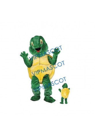 Green Happy Turtle Mascot Costume