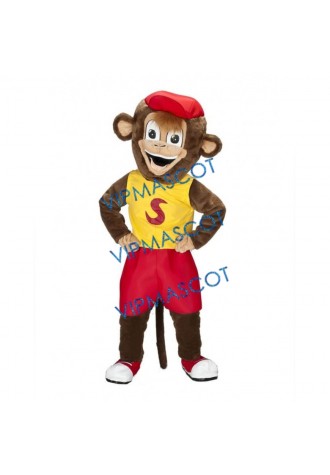 Cute Happy Monkey Mascot Costume