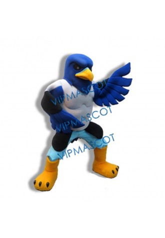 College Blue Falcon Mascot Costume