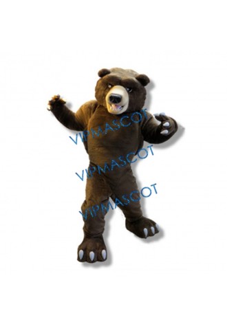 Fierce Grizzly Bear Mascot Costume