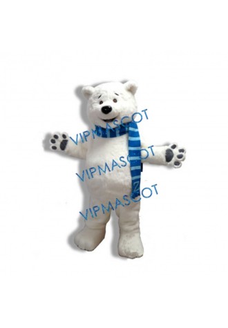 White Cute Bear Mascot Costume