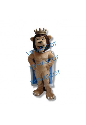 Crown Happy Lion Mascot Costume