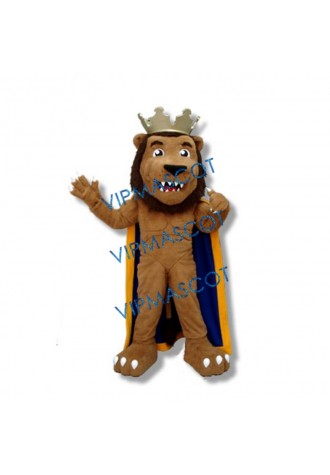 Happy Crown Lion Mascot Costume