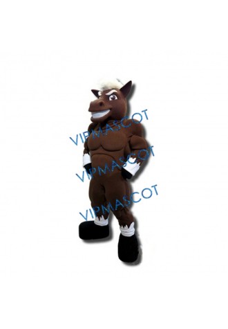 College Cool Power Mustang Mascot Costume