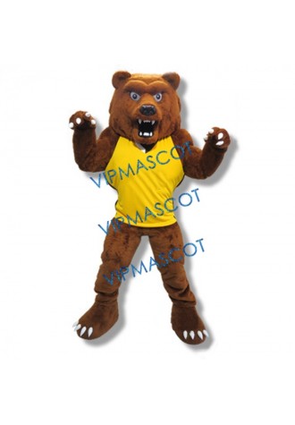 School Grizzly Bear Mascot Costume