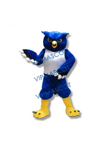 College Blue Owl Mascot Costume