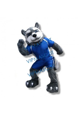 College Power Husky Dog Mascot Costume