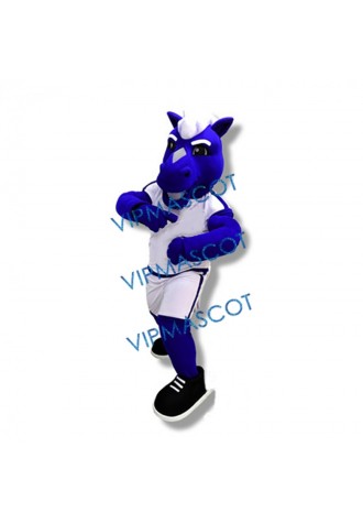 Blue Horse Mascot Costume