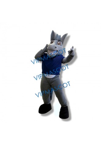 College Grey Mustang Mascot Costume