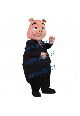 Pie Man Pig Mascot Costume