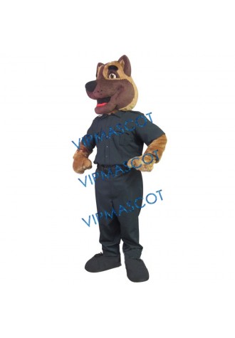 Handsome Police Dog Mascot Costume