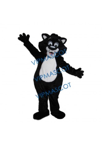 Happy Black Cat Mascot Costume